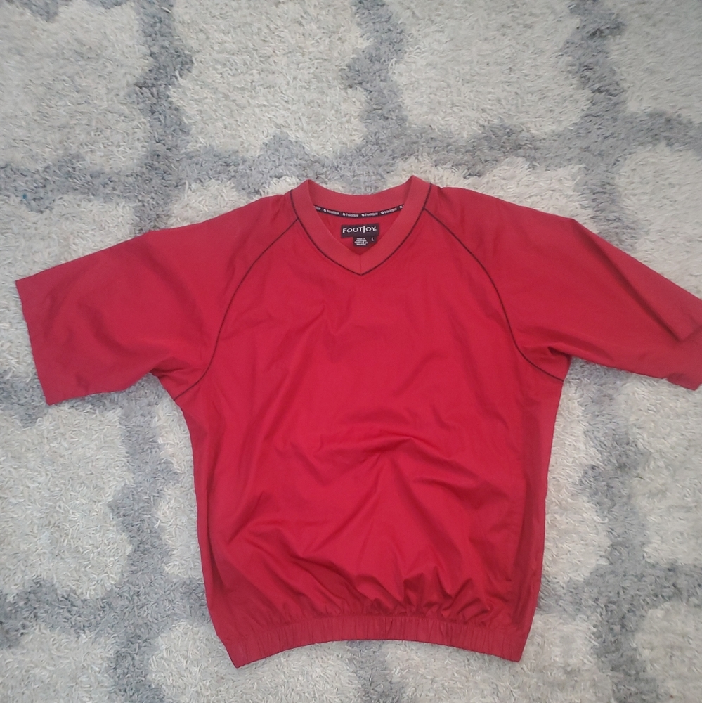 FootJoy mens large wind shirt 3/4 sleeve with pockets